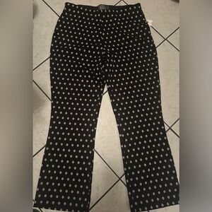 Anthropologie Black and cream Geometric Pants